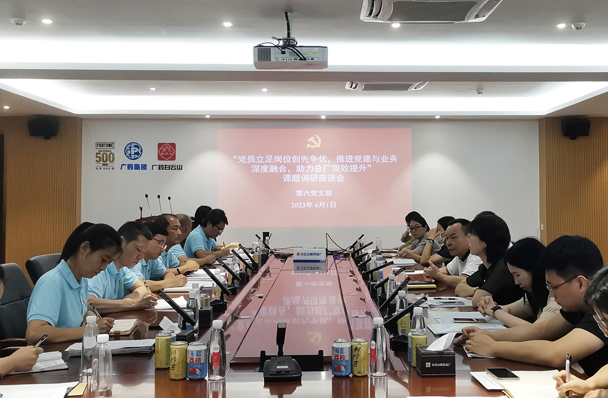 党建引领深调研 党业融合促提升——总厂党委书记许宜昌、纪委书记杜丽华到第六党支部发展调研座谈